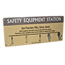 SAFETY EQUIPMENT STATION [2 CLIPS, 3 HOOKS] -BEIGE/GREY      
